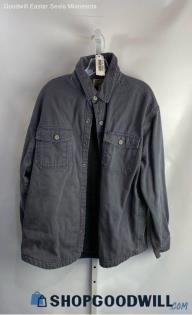 Duluth Trading Co. Men's Gray Snap Button Up Pocketed Canvas Jacket - Sz L