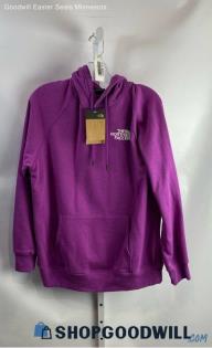 NWT The North Face Women's Purple Logo Graphic Pullover Hoodie - Sz L