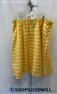 Lane Bryant Women's Yellow Stripes A-Line Skirt - Sz 22/24