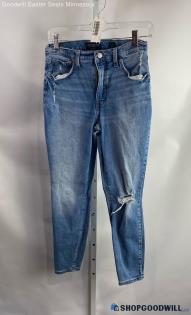 Lucky Brand Women's Blue Medium Washed High-Rise Ankle Skinny Jeans - Sz 2