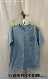 Carhartt Women's Baby Blue T-Shirt - Sz S