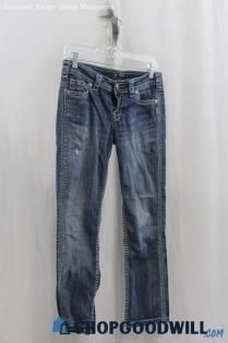 Silver Jeans Womens Blue Washed Capri Jeans Sz 26