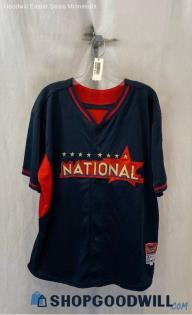 MLB Men's Navy/Red 2014 All Star Game Stanton #27 Baseball Jersey - Sz 52