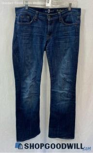 7 For All Mankind Women's Blue Wash Slim Bootcut Jean - Sz 31