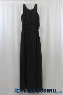 NWT Ceremony Womens Black Chiffon Maxi Dress Sz XL