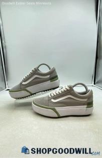 Vans Women's Old Skool Stacked Pastel Drizzle Gray Suede Sneakers Sz 8