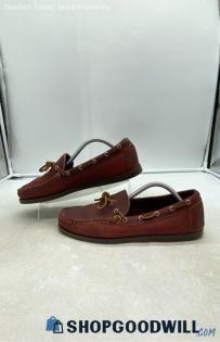 Allen Edmonds Women's Northland Burgundy Leather Boat Shoes Sz 10