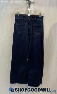 Zara Women's Dark Blue Flare Jeans - Sz 24