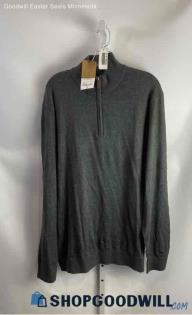 The Foundry Men's Heather Charcoal 1/4 Zip Sweater - Sz XXL