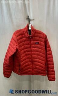 Patagonia Women's Salmon Pink Down Insulated Puffer Jacket - Sz XL