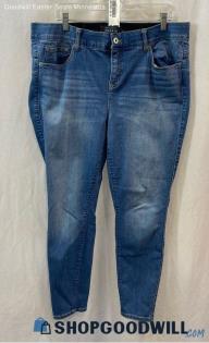 Torrid Women's Blue Medium Washed High-Rise Ankle Skinny Jeans - Sz 18R