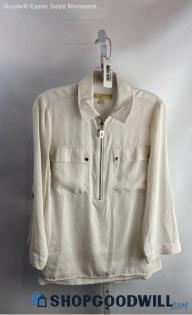 Michael Kors Women's White Sheer Blouse - Sz S