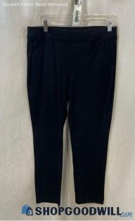 Chico's Women's Black Pull-On Slim Straight Pants - Sz 8