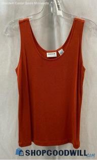 Chico's Women's Rust Orange Flouncy Tank Top - Sz M