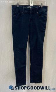 Paige Women's Dark Blue Washed High-Rise Ankle Straight Jegging - Sz 31