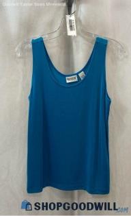 Chico's Women's Turquoise Flouncy Tank Top - Sz M