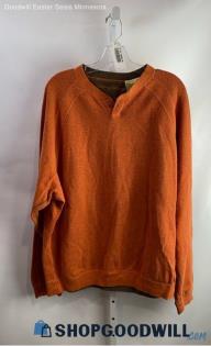 Tommy Bahama Men's Orange Crewneck Sweater - Sz XL