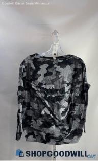 Lululemon Women's Black/Gray Camo Microfleece Long Sleeve Shirt - Sz 4