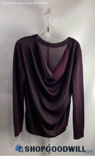 All Saint Women's Purple Sheer Sweater - Sz M