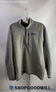 Patagonia Men's Heather Gray Henley Sweater - Sz L