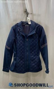 Athleta Women's Navy Insulated Slim Zip Up Jacket - Sz M