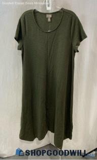 NWT Chico's Women's Olive T-Shirt Dress - Sz XL