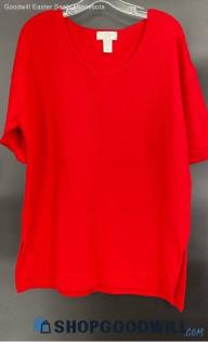 Express Tricot Women's Red SS Summer shirt - Sz L