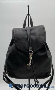 Coach Legacy Black Leather Mini Drawstring Backpack Handbag/Purse