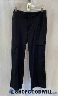 Athleta Women's Black Pull on Tech Wide Leg Cargo Pant - Sz 8