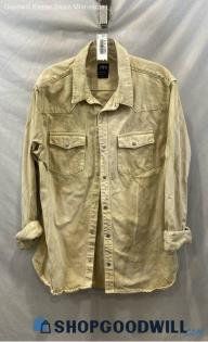 Zara Women's Tan Denim Button Up Jacket - Sz L