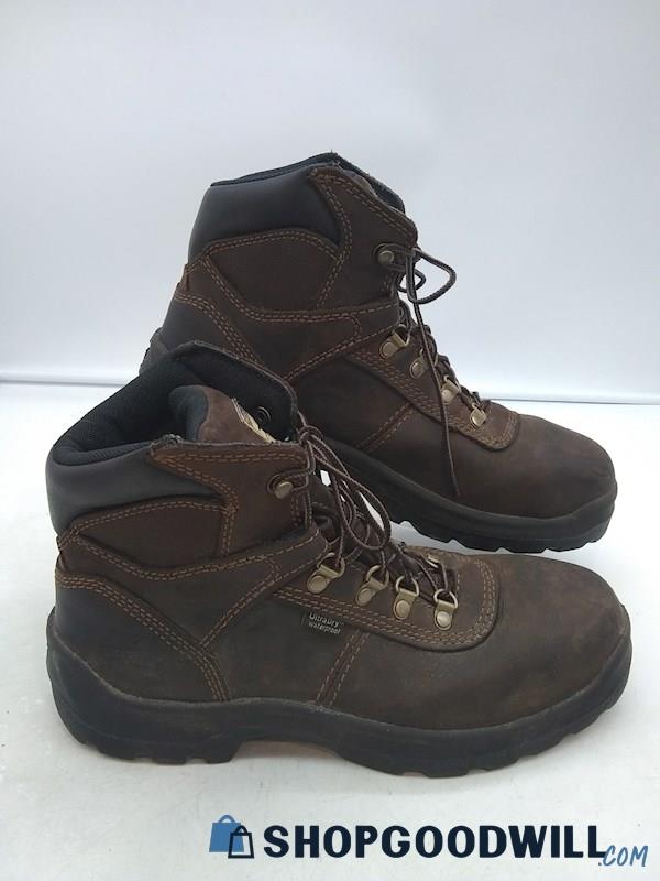 Irish Setter Men S Brown Leather Ely Lace Up Steel Toe Work Boots Sz 9