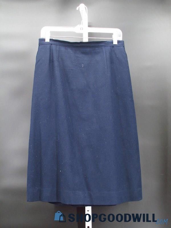 Vintage Women's Midnight Blue Skirt Size 14