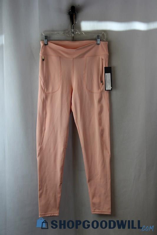NWT Mono B Women's Pink Zip Pocket Leggings SZ-L