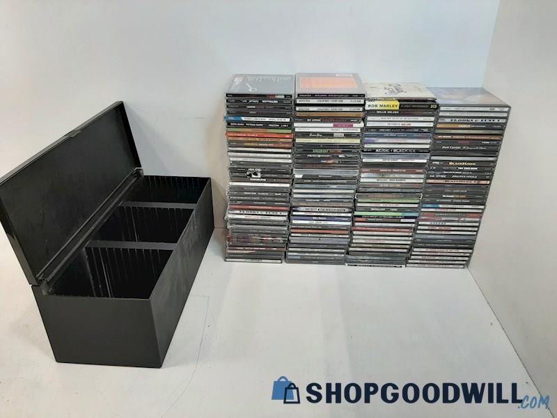 32 lbs Asstd. Lot of Music CDs Rock Popular Country + With Plastic Case