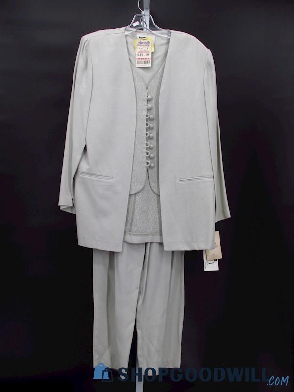Vintage+Tags Dani Max Women's Alabaster 3 Piece Suit Size 8P