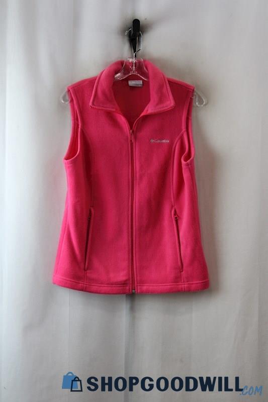 Columbia Women's Pink Fleece Sweater Vest sz M