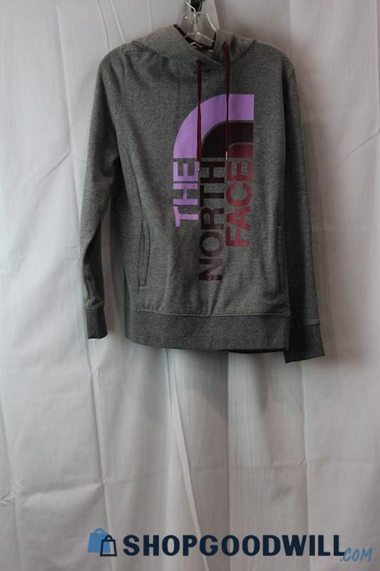 The North Face Women's Gray Pullover Hoodie SZ-L