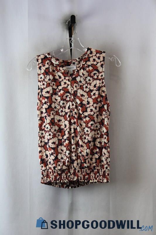 NWT Evereve Women's Multicolor Floral Smocked Tank Top SZ-M