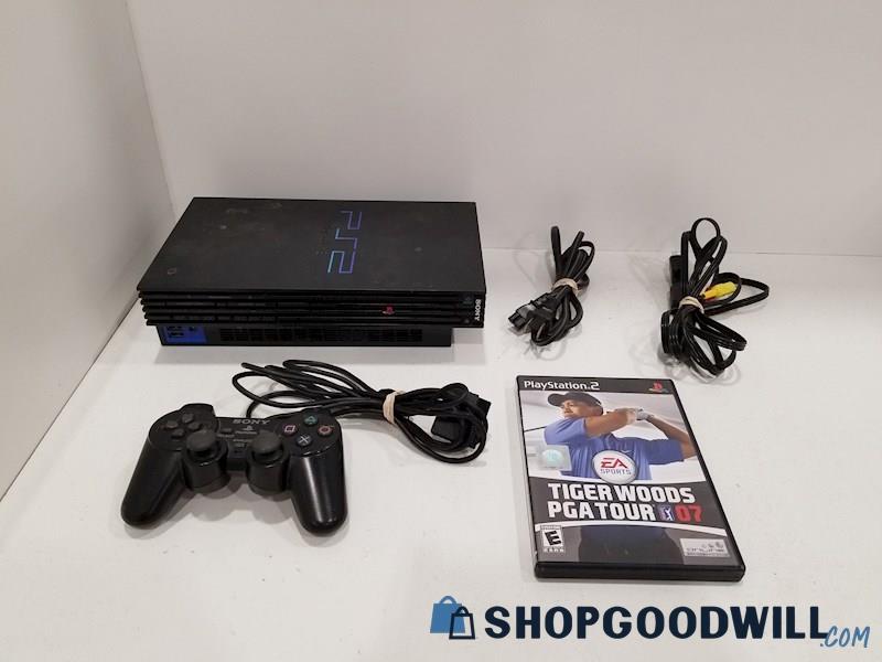 PlayStation 2 SCPH-39001 Console w/ Game, Cords & Controller - TESTED