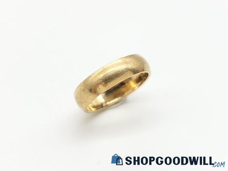 14K Yellow Gold 4.3mm Wide Wedding Band Ring 1.86 Grams - Size 3 3/4
