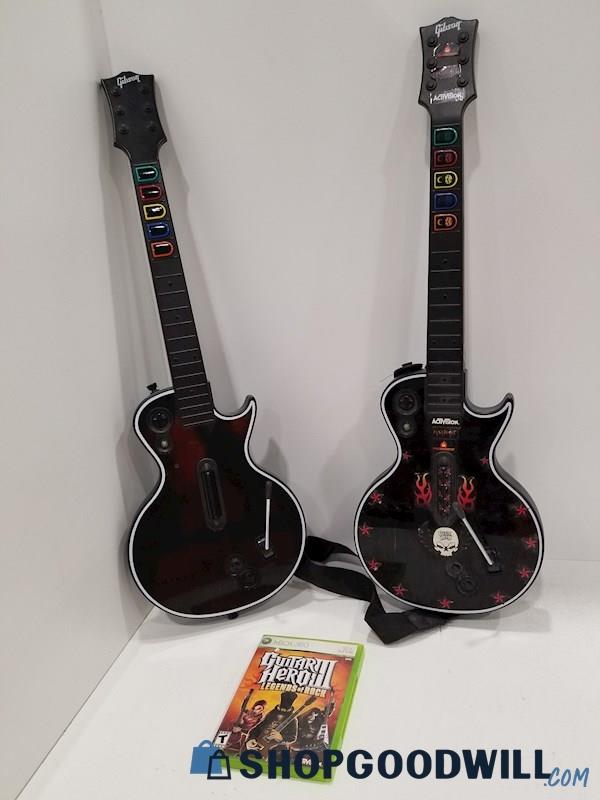 Guitar Hero Les Paul Wireless Guitar Controllers w/ Game for XBOX 360