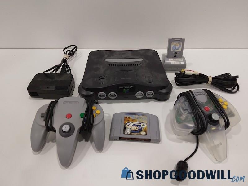 Nintendo N64 Console W/Game, Cords and Controller