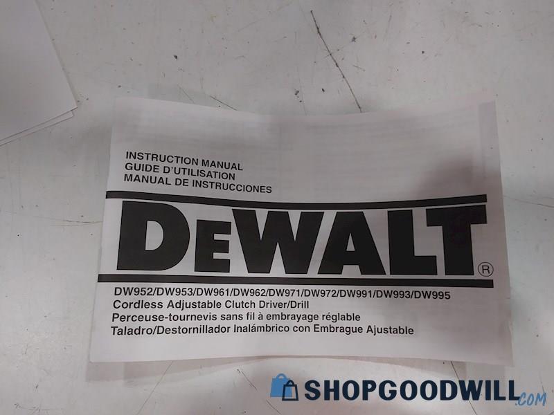 DeWalt Cordless Adjustable Clutch Driver/Drill #2 w/ Case
