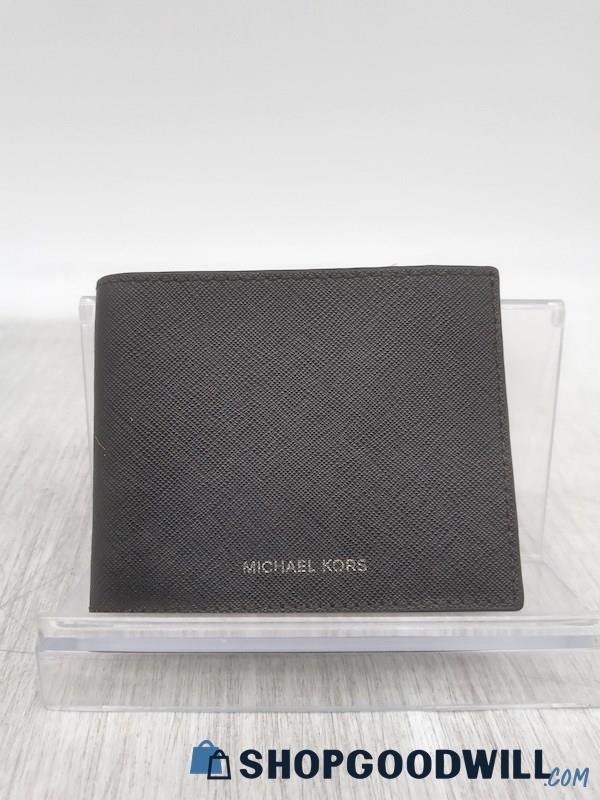 NWT Michael Kors Andy Black Saffiano Leather Bifold Wallet Handbag Purse