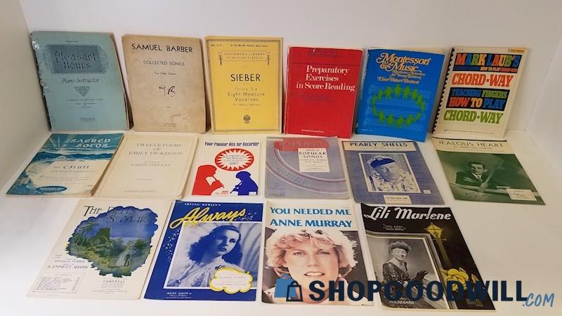 Antique/Vtg c1924-c89 Sheet Music/Books SC Piano Choral Recorder Guitar Poems+
