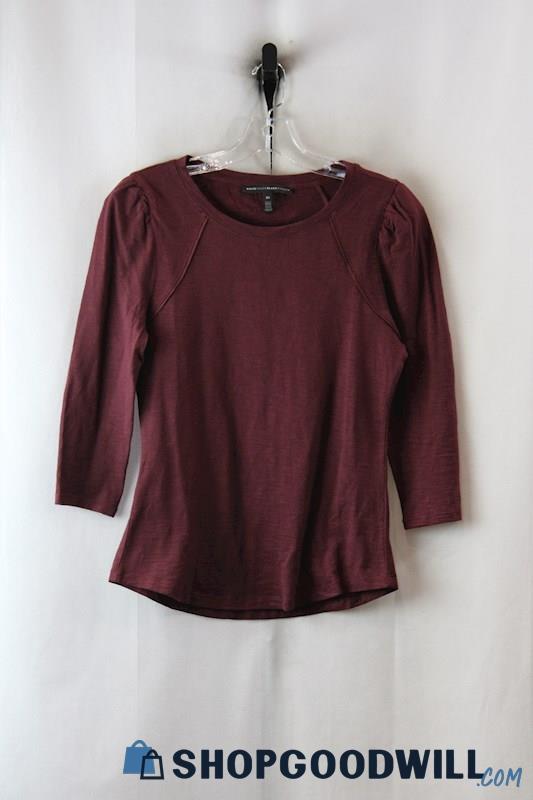 WHBM Women's Burgundy Long Sleeve Shirt sz XS