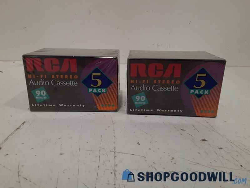 RCA HI-FI Stereo Audio Cassette Tapes 5 Pack 90 Minutes Per Tape Sealed