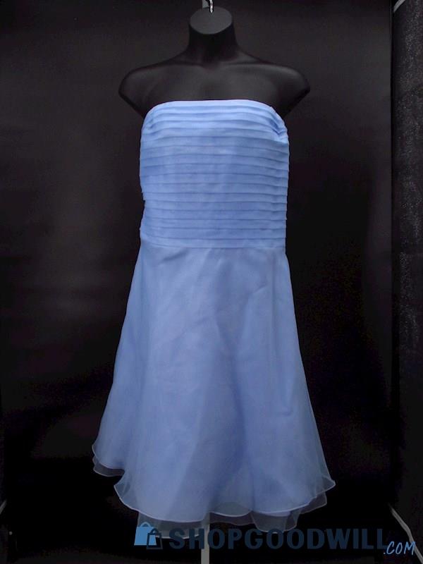 NWT Bari Jay Women's Periwinkle Strapless A-Line Formal Dress Size 24W