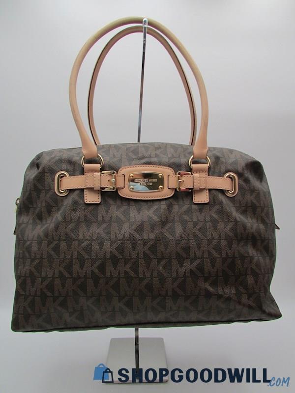 Michael Kors Hamilton Brown Signature XL Travel Bag Handbag Purse