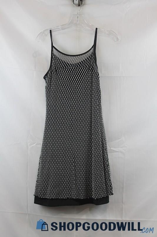 Maurices Women's Black/White Dot Pattern Tank Dress SZ L